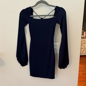 Navy Lucy in the Sky long sleeved dress xxs